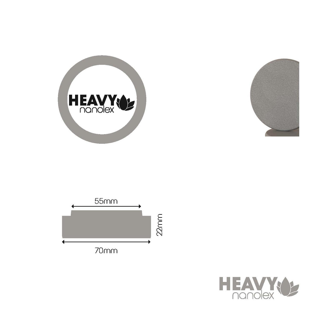 Nanolex Polishing Pad 70x22x55, Hard, Grey x5
