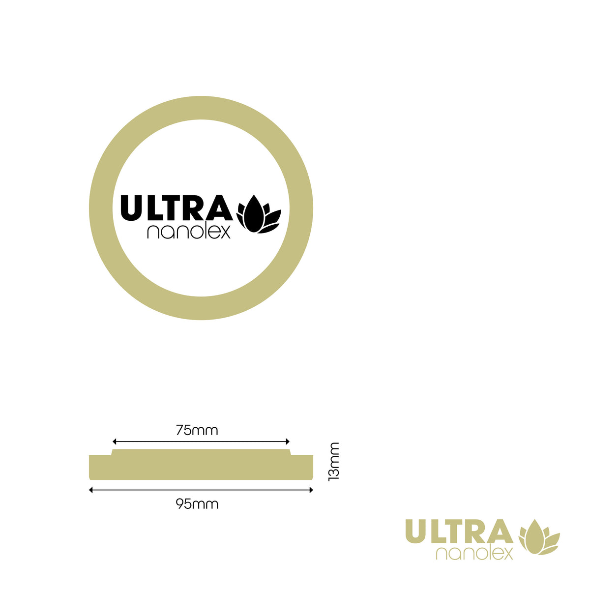 Nanolex Polishing Pad 95x13x75, Ultra Cut, Beige x3