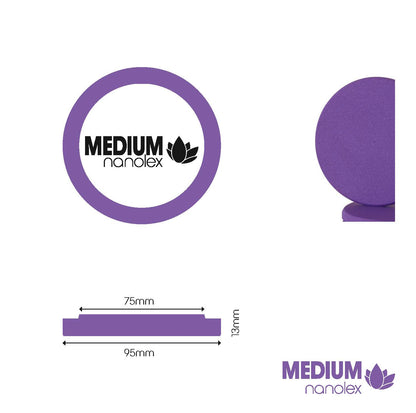 Nanolex Polishing Pad 95x13x75, Medium, Purple x3