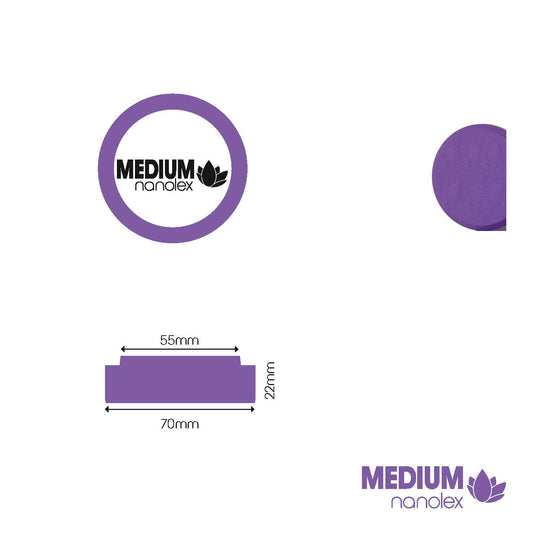 Nanolex Polishing Pad 70x22x55, Medium, Purple x5