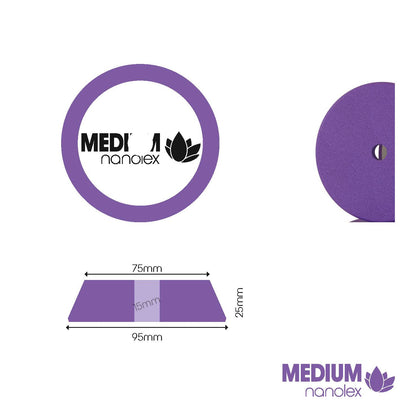 Nanolex Polishing Pad DA 95x25x75, Medium, Purple x1