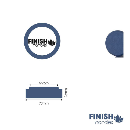 Nanolex Polishing Pad 70x22x55, Soft, Dark Blue x5
