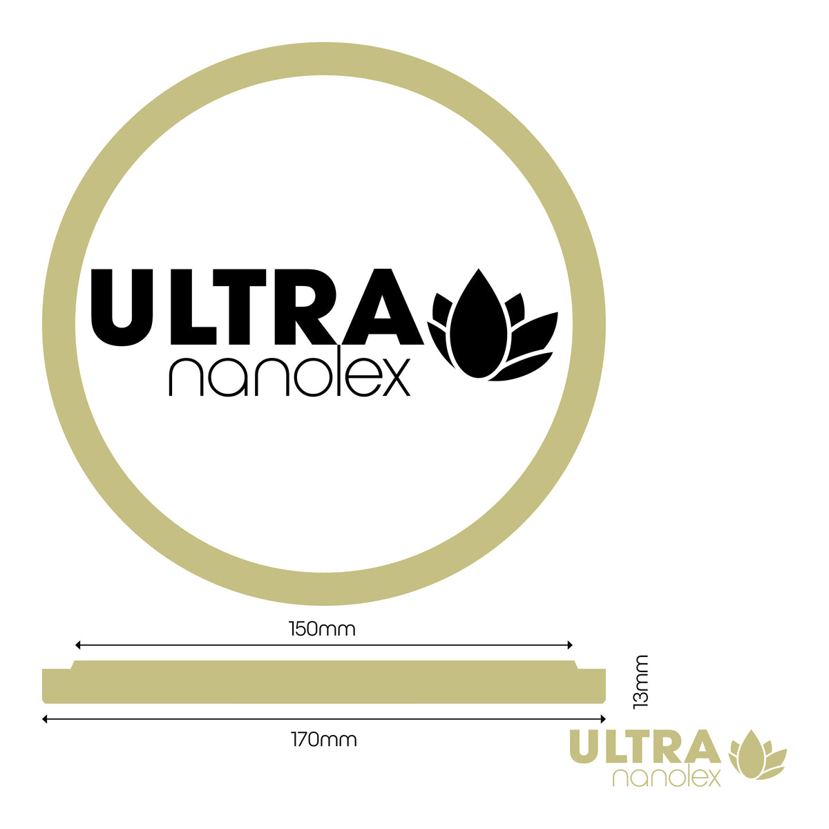 Nanolex Polishing Pad 170x13x150, Ultra Cut, Beige x3