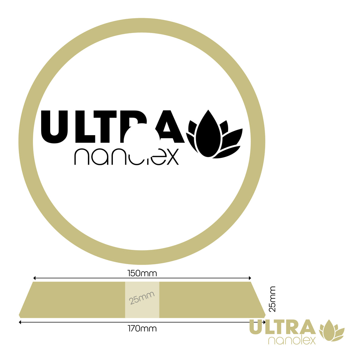 Nanolex Polishing Pad DA 170x25x150, Ultra Cut, Beige x1