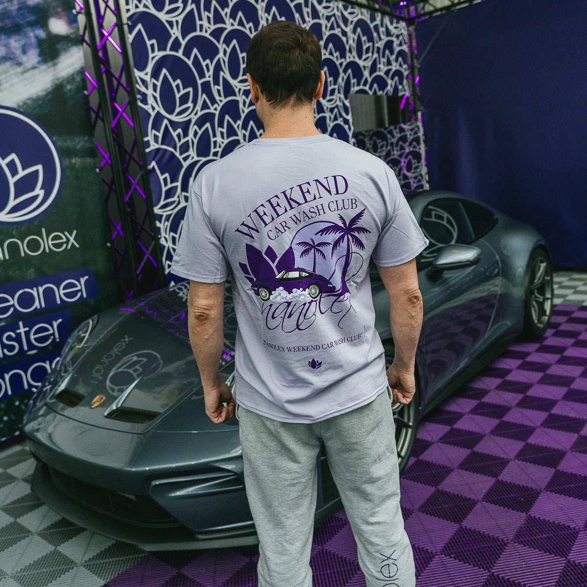Nanolex - T-Shirts lila Weekend Car Wash Club